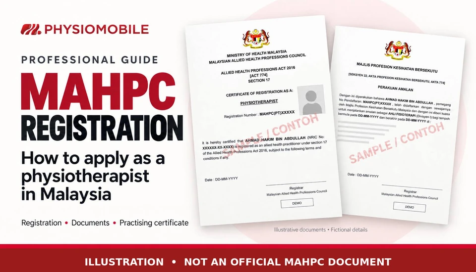 MAHPC registration guide with fictional sample registration documents